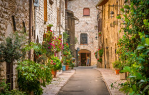 A picturesque sight in Assisi. Province of Perugia, Umbria, cent